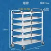Estante de cozinha de aço inoxidável de 6 níveis, autoportante com rodas, carrinho móvel para uso doméstico, armazenamento de micro-ondas, estrutura de aço