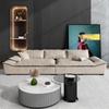 Sofá Veludo Minimalista Estilo Italiano Vela Super Largo Sala de Estar Luxo Leve Popular na Internet Moderno Simples Preguiçoso Sofá de Penas