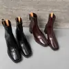 Botas de Tacón Alto Silenciosas y Profesionales para Personas del Sistema, Superficie Suave, Punta Cuadrada Pequeña, Tacón Grueso, Cierre de Cremallera Trasero, Botines Versátiles Cortos, Botines Ajustados