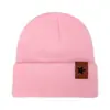 Ventas Transfronterizas Gorro de Punto con Estrella de Cinco Puntas para Niños Color Sólido Otoño e Invierno Gorro Pulóver Gorro Grueso Cálido para Protección de Orejas Stock Listo Lote