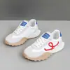 [Personalizado] Rd4317 Nova Coleção Primavera 2025 Estilo Coreano Sapatos de Solado Grosso Forrest Gump Ins Respiráveis Sapatos Brancos Femininos de Cano Baixo