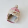 Capuz Lei Feng infantil Qiu Nan Chapéu de bebê coreano de camurça com proteção para as orelhas para meninos e meninas com veludo extra Chapéu de inverno infantil + cachecol