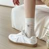 Calcetines de Verano de Malla Calada Transpirables para Mujer Estilo Ballet Color Sólido Media Caña Calcetines con Lazo Bordado Calcetines Apilados