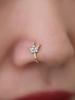 Joias de Piercing Europeias e Americanas Sem Perfuração Personalizadas Criativas Flor de Amor Argola de Nariz Cobre Microincrustação Clipe de Nariz em Forma de U Ornamentos Falsos para Nariz