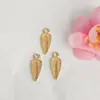 Yingyi Joias DIY Pingente Pequena Folha Dupla Face Banhado a Ouro Franja Pequena Estilo Antigo Material para Acessório de Cabelo Peças