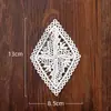 Patches de renda de diamante para bordado solúveis em água, suprimentos para artesanato DIY para decoração de roupas e tecidos