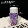 Pétalas de Cereja Lantejoulas Nail Art Glitter Laser Flush Cânhamo Cebola em Pó Pétala Cristal Cola Gotas Pacote de Material DIY Areia Movediça Mahjong