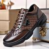 Zapatos para Hombre 2026 Primavera Nuevos Estilo Coreano Negocios Zapatos de Cuero Negro Punta Redonda Suela Suave Transpirables con Cordones Zapatos para Hombre Venta al por Mayor Transfronteriza
