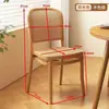 Celebridad de internet apartamento pequeño exterior duradero hogar nórdico apilable silla de comedor ratán plástico silla restaurante casual silla con respaldo