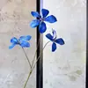 Orquídea Chama Impressa em 3D Flor Artificial Estilo Pintura a Óleo Flor Falsa Casamento Decoração de Hotel Fundo de Casa Arranjo de Flores Arranjo de Flores Transfronteiriço
