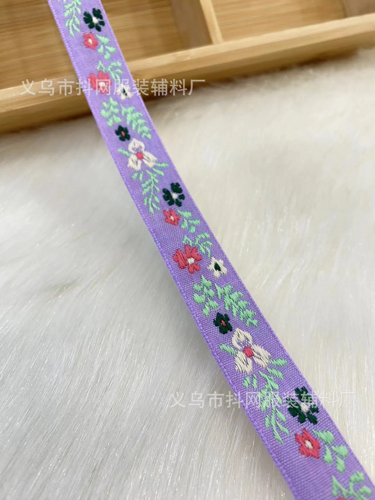 2cm花草提花刺绣织带发饰头饰演出服装辅料