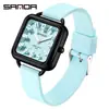 Reloj de Cuarzo Sanda Simple de Moda Luminoso Impermeable Reloj para Estudiante Solo Hora Reloj de Examen
