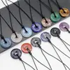 Colgante de paz de piedra natural, finamente tallado, regalo para el Festival Qixi, colgante de paz de ágata de cristal, accesorios para joyería DIY