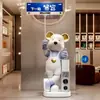 Adorno de Oso Violento de Pie, Regalo de Boda para Recién Casados, Mejor Amiga de la Novia, Regalo de Gama Alta Práctico y Elegante para Apertura de Tienda