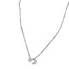Colar de Estrela e Lua Joia de Prata de Luxo Alto Acessórios Duplo Anel Estilo Coreano Joia de Presente Corrente para Clavícula Estilo Quente Transfronteiriço Feminino