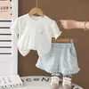 Conjunto de Verano con Helado para Niñas de Manga Corta Moda de Verano Elegante para Bebés Conjunto de Dos Piezas Niñas Bebés Moderno
