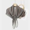 Bufanda de seda transpirable, informal, cómoda y de moda coreana para mujer, parasol personalizado, pequeña, cuadrada, fina, de color sólido, combina con todo.