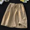 Shorts Esportivos Casuais Masculino Verão Estilo Americano Retrô Soltos Shorts de Corrida Versátil Tendência Marca Calças de Praia de Verão