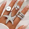 Anillo de Mariposa Popular Transfronterizo Europeo y Americano Anillo Abierto Multijunta Set de Anillos Transfronterizo Más Vendido Set de 22 Anillos de Corazón