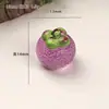 Accesorios de Resina DIY de Dibujos Animados Adornos Pequeños 3D Mangostinos Uvas Pegamento de Crema Pinzas para el Cabello Hebillas de Zapatos Llaveros Colgantes Combinación