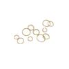 Retención de color oro de 14K al por mayor anillo abierto de flor hecho a mano anillo único pulsera DIY collar aretes joyería anillo de conexión accesorios