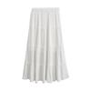 Falda Larga Retro Dulce de Cintura Alta Combinable con Todo con Volantes para Mujer Primavera Primavera Cintura Holgada Caída Ajustada Línea A Falda Pastel