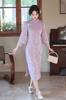 Cheongsam para Padres e Hijos para Mujer Otoño Estilo Chino Manga Larga Ropa Madre-Hija Estilo Chino Retro Traje Tang Mejorado Vestido Infantil