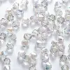 Cuentas sueltas de cristal de dos puntas con borde superior, de 4 mm, para manualidades, accesorios de joyería