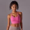 Nuevo Nylon Cepillado Doble Cara Color Sólido Hermoso Espalda Cruzada Sling Deportivo para Correr Fitness Yoga Ropa Deportiva Sujetador Deportivo para Mujeres