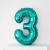 Globo de Aluminio Metalizado Digital Azul Nilo de 32 pulgadas Decoración de Cumpleaños para Niños Niños y Niñas Escenario para Fotos de Bebé de Un Año