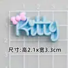 Kt Cat Gravata Borboleta Pequena Gato Fofo Retro Tênis Esportivo Infantil Adesivos Decorativos DIY Capa de Celular Copo de Dente Acessórios de Pente