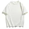 Camisetas de Suede Pesado Estilo Americano, Fabricante Transfronterizo al por Mayor, Manga Corta Color Sólido Unisex para Parejas, Secado Rápido para Verano
