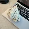 Grampo de Cabelo Laço de Bolinhas Presilha de Cabelo Meio Preso Estilo Retrô Francês Presilha Tubarão para Rabo de Cavalo Acessório de Cabelo Flor de Cabeça