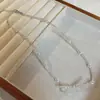 Collar de Perlas con Lazo de Cristal Estilo Coreano para Mujer, Sentido de Alta Gama, Moda, Accesorios Versátiles, Exquisita Cadena para Clavícula Elegante de Nicho