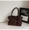 Bolsa Tote Nicho Estilo Coreano Bolsa Feminina 2025 Nova Camurça Retro Bolsa para o Dia a Dia Bolsa de Ombro Fashion de Alta Qualidade