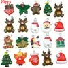 Acessórios de Resina de Natal Papai Noel Meias Flocos de Neve Pulseira Colar Chaveiro Pingente Acessórios de Joias DIY
