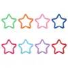 Macaron de Hierro Pintura en Spray Colorida Estrella de Cinco Puntas Llavero Accesorios para Joyería DIY Colgantes para Bolsos Hechos a Mano