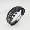 Pulsera de Cuero con Tres Cuentas Transfronteriza para Hombres, Pulsera de Moda Versátil para el Día a Día de Mujeres, Joyería de Lujo Ligero de Alta Gama Personalizable