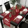 Conjunto de Toalha de Mesa Novo Transfronteiriço Decoração de Mesa para Feriado de Natal Conjunto de Bandeira de Mesa Jogos Americanos Bandeira de Mesa 2026 Amazon