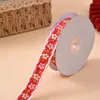 Cinta de Estilo Étnico Bordada con Flecos Rojos Festivos Lazo Hecho a Mano DIY Accesorio para el Cabello Diadema Accesorio para Ropa Cinta