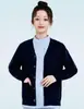 Suéter Médico e de Enfermagem Uniforme de Enfermeira Manga Longa Cardigã Grosso Roupa Externa Salão de Beleza Roupa de Trabalho Macio Amigo da Pele Quente e Confortável