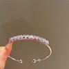 Pulsera cuadrada de circón con personalidad de moda, diseño de nicho, verano dulce y cool, estilo ins, pulsera abierta ajustable