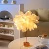 Lámpara de mesa con forma de pluma, luz nocturna creativa de fábrica con fuente LED, lámpara de mesa con diseño de chica celebridad de Internet, cadena de luces LED con batería, portátil.