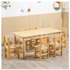 Mesa y silla de madera maciza para jardín de infancia, mesa de juegos de aprendizaje para clase de capacitación de educación temprana, traje de escritorio y silla para niños, mesa de juguetes para dibujar