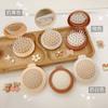 Bonito Folding Air Comb Massagem Pente Espelho Integrado Crianças Portátil Mini Air Cushion Comb Meninas Pente Pequeno