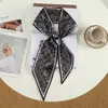Lenço Elegante Fino Longo para Mulheres, Lenço Diagonal da Moda para o Pescoço, Lenço Estreito Versátil de Seda para Primavera e Outono de 2026