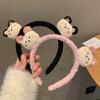 Diadema de Oso para Mujer Otoño e Invierno Corea del Sur Lindo Cordero Lavar Cara Diadema Celebridad de Internet Maquillaje Cabello Clips para el Cabello Accesorios para la Cabeza Ins