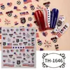 Zhengxiang Novo Produto Transfronteiriço Adesivos de Unha DIY Copa do Mundo de Futebol Evento Esportivo Bandeira de Evento Esportivo Europeu e Americano Comércio Exterior Adesivos de Unha Oem