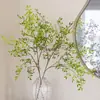 Bambú Nandina Artificial de Tres Ramas de 110 cm, Planta Verde para Paisajismo, Decoración de Suelo Estilo Bosque, Decoración de Escritorio de Casa, Hotel