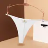 Tanga Popular Europeia de Tamanho Cruzado de Seda de Gelo Sem Costura para Mulheres, Tanga Fina Sexy com Alça Plus Size Respirável para Mulheres